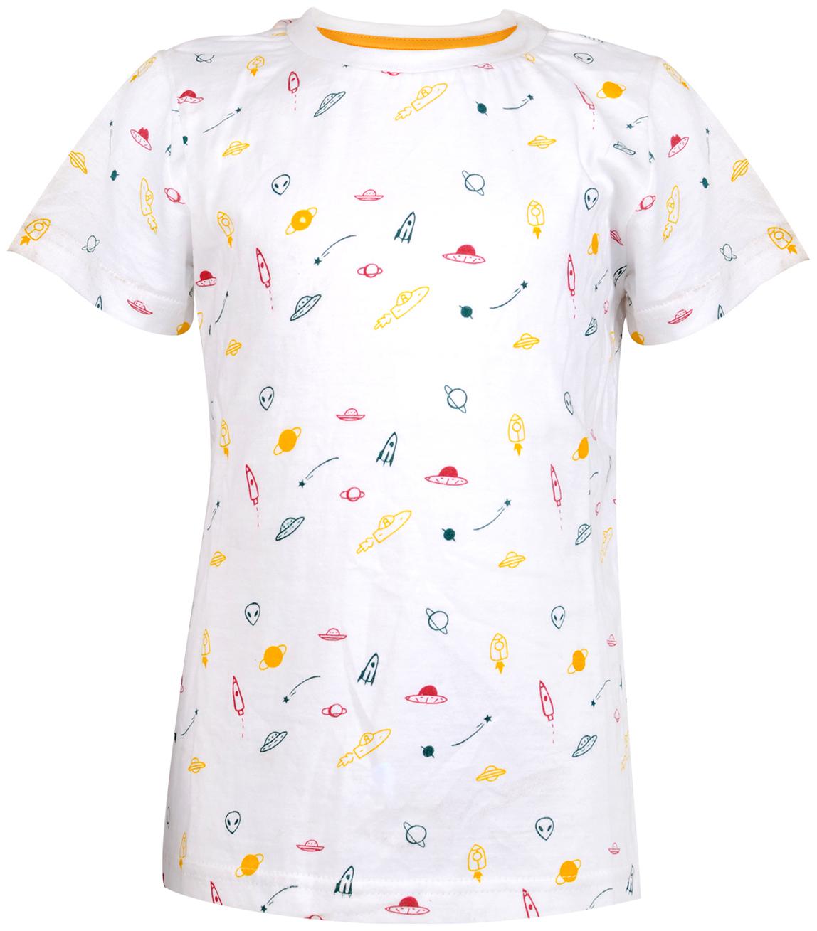 

Tales Stories Boy Cotton Printed T-shirt - White