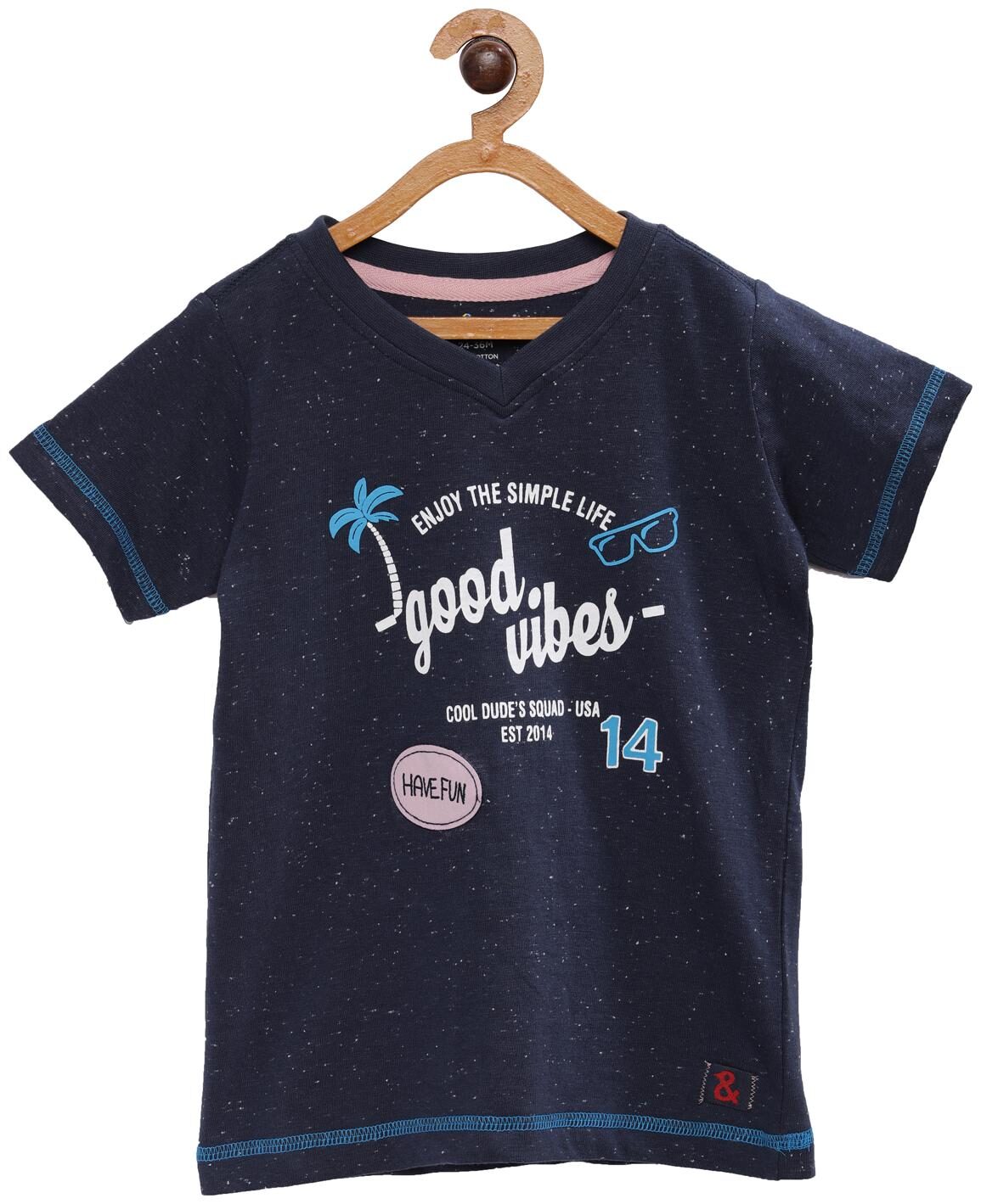 

Tales Stories Cotton Printed T shirt for Baby Boy - Blue