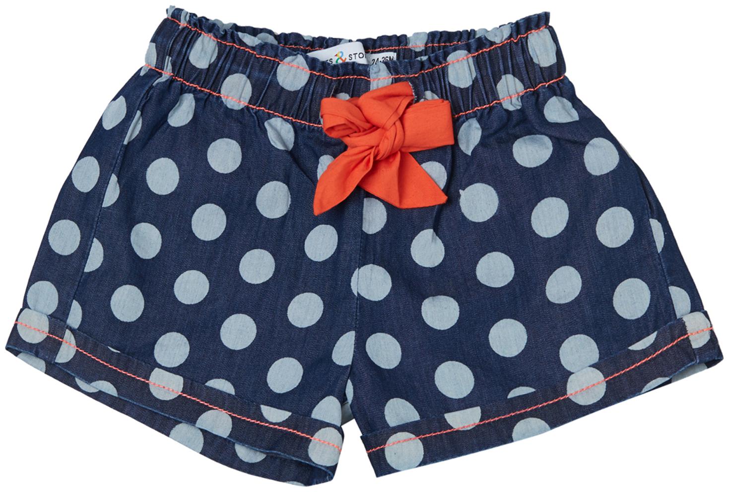 

Tales Stories Baby girl Cotton Solid Shorts - Blue