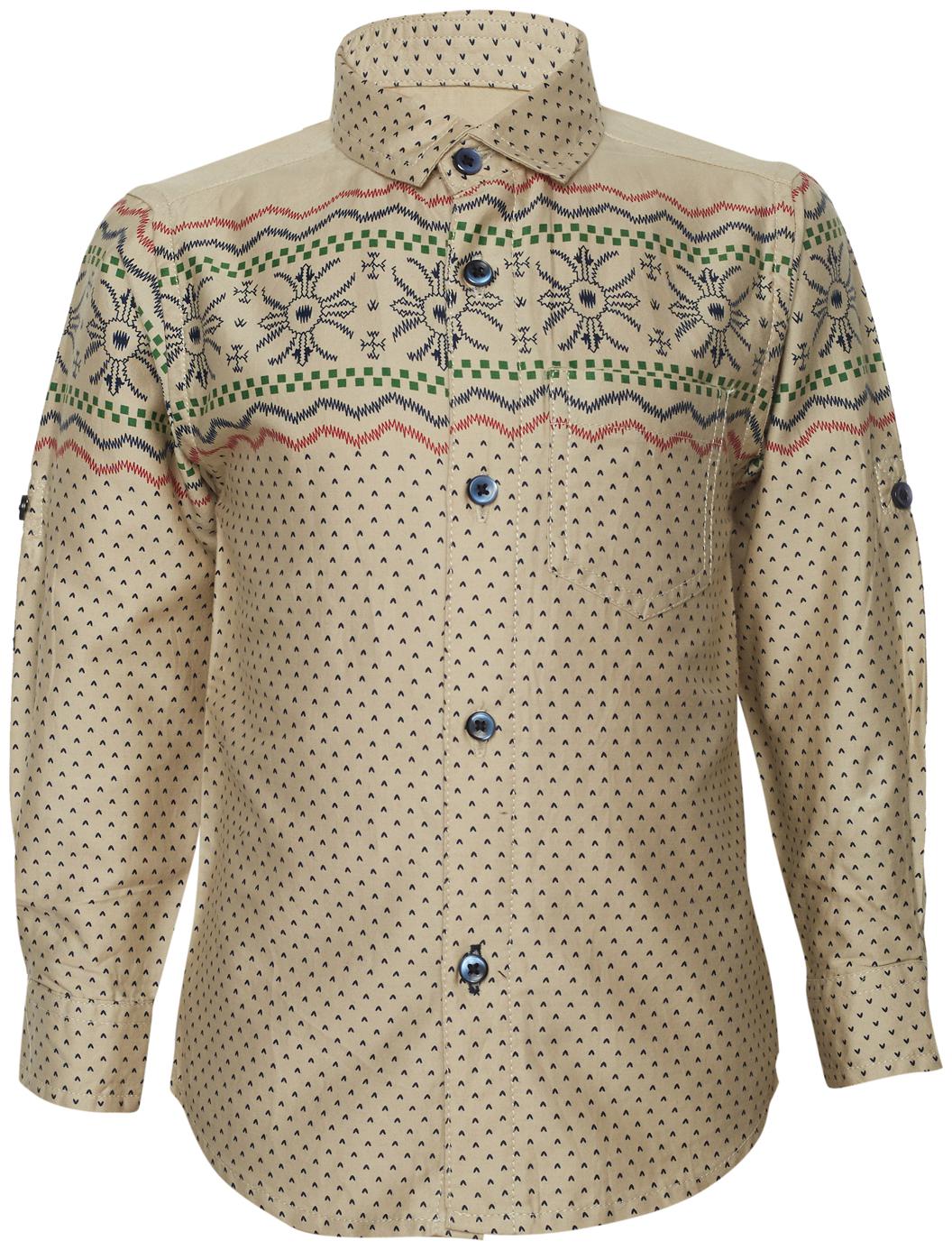 

Tales Stories Boy Cotton Printed Shirt Beige