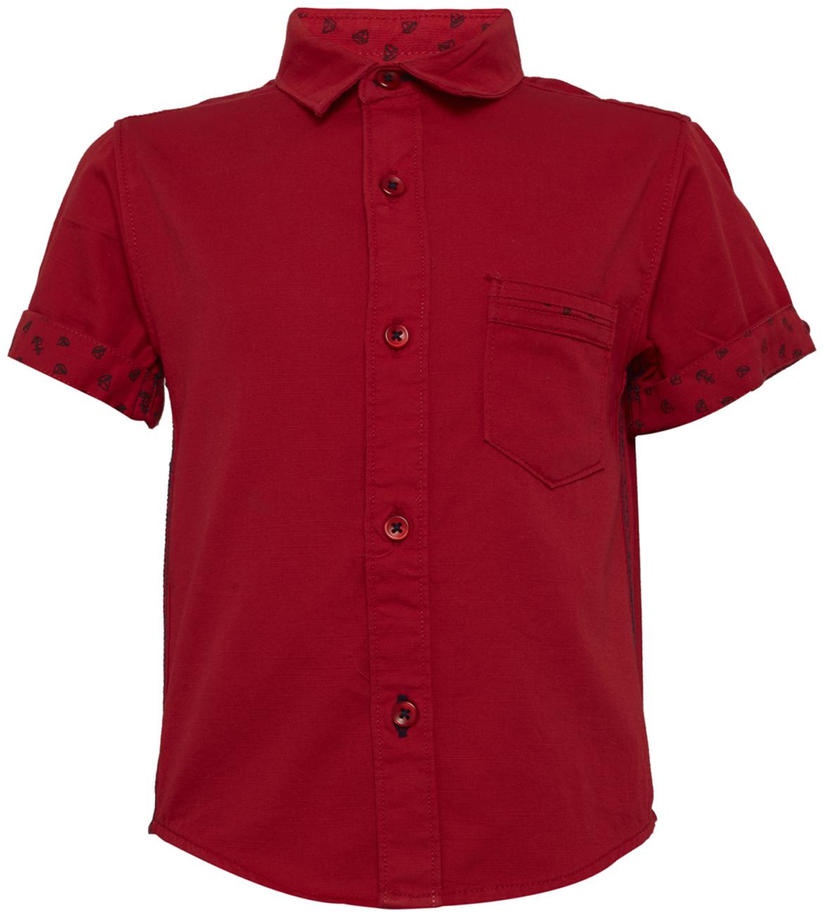 

Tales Stories Boy Cotton Solid Shirt Red