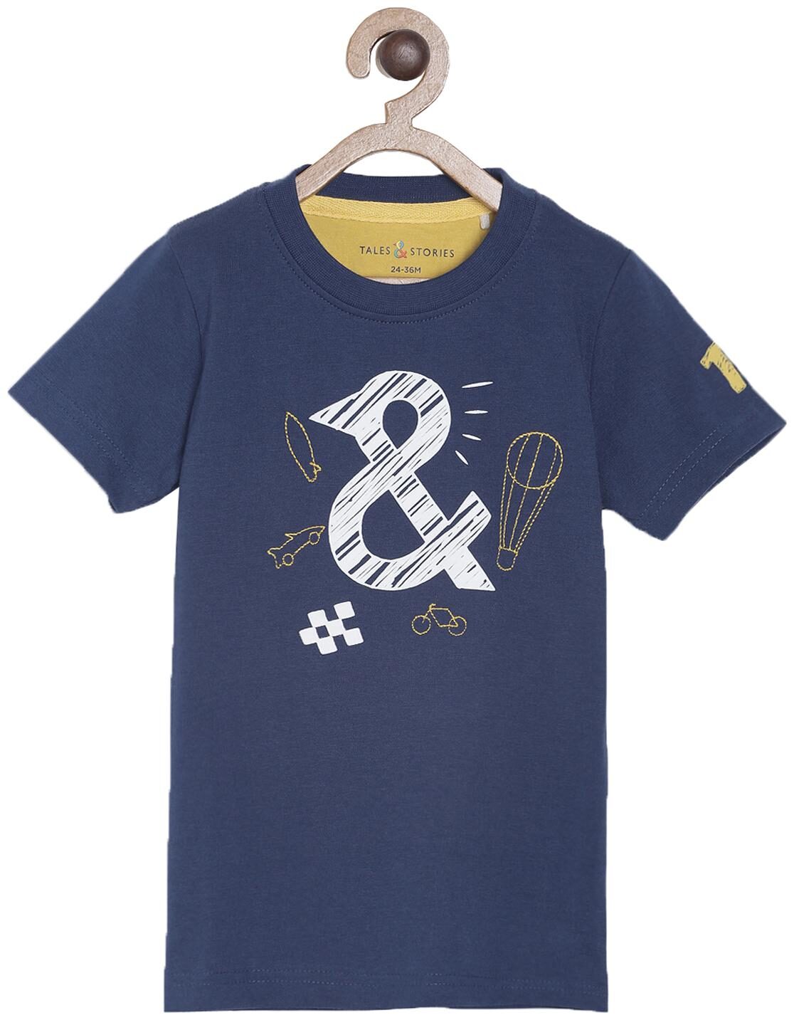 

Tales Stories Boy Cotton Printed T-shirt - Blue