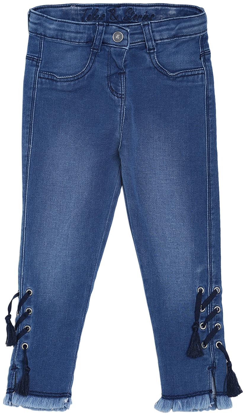 

Tales Stories Baby girl Cotton Solid Jeans - Blue