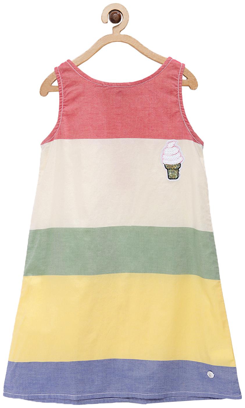 

Tales Stories Girls Multicoloured Colourblocked A-Line Dress