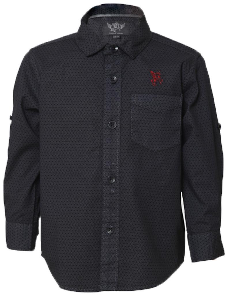 

Tales Stories Boy Cotton Printed Shirt Black