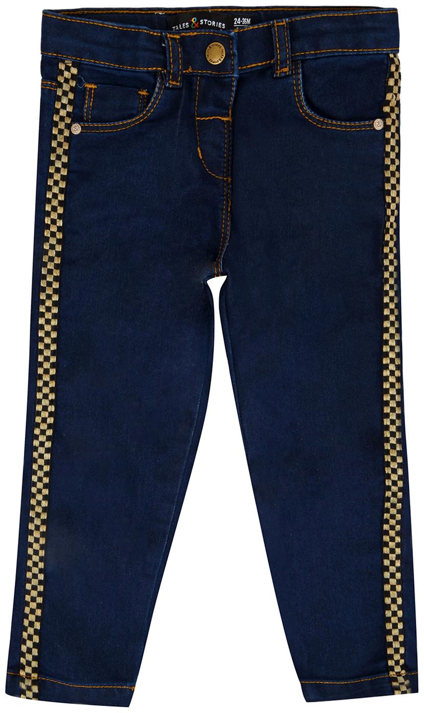 

Tales Stories Baby girl Denim Solid Jeans - Blue