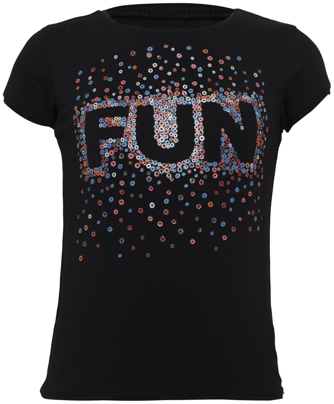 

Tales Stories Cotton Self design T shirt for Baby Girl - Black