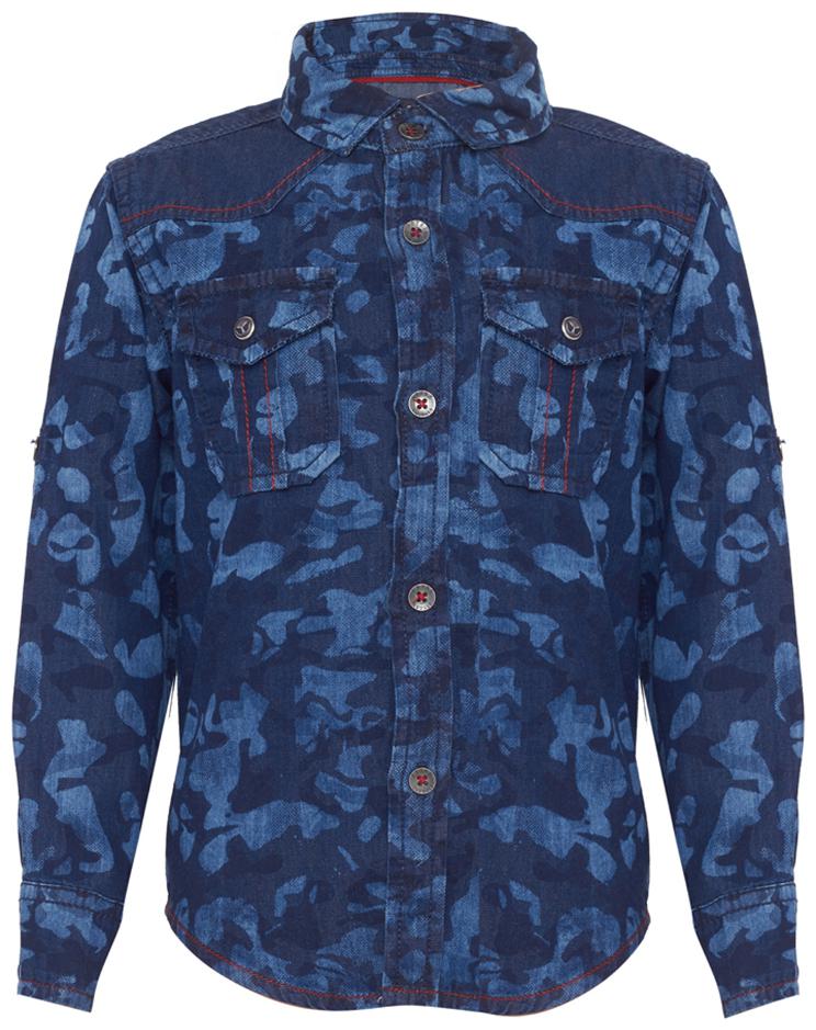 

Tales Stories Boy Cotton Solid Shirt Blue