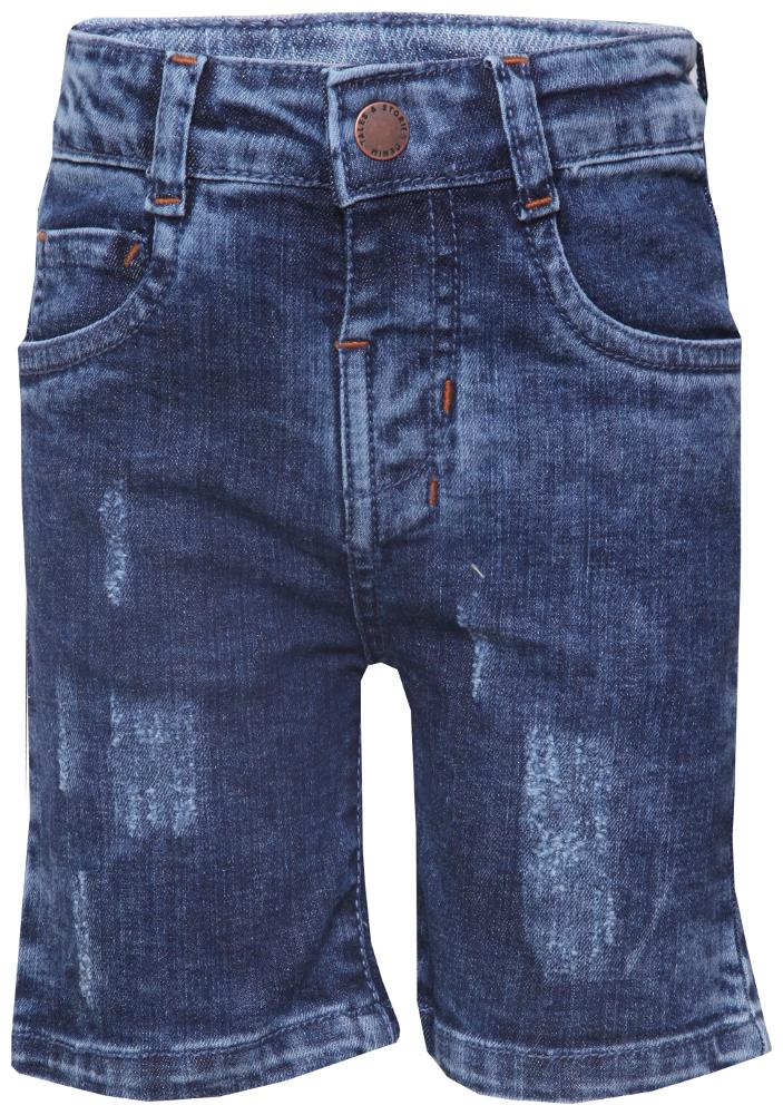 

Tales Stories Baby boy Denim Solid Shorts - Blue
