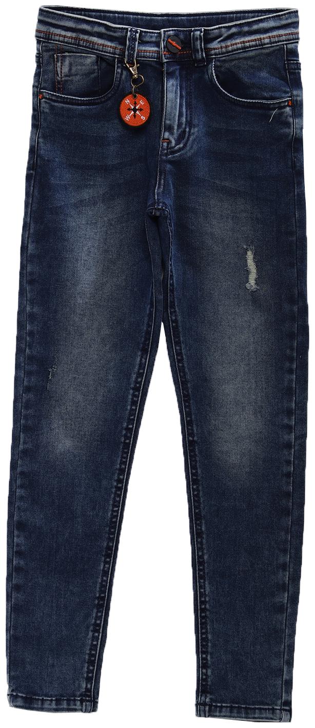 

Tales Stories Boys Navy Blue Slim Fit Mid-Rise Mildly Distressed Jeans