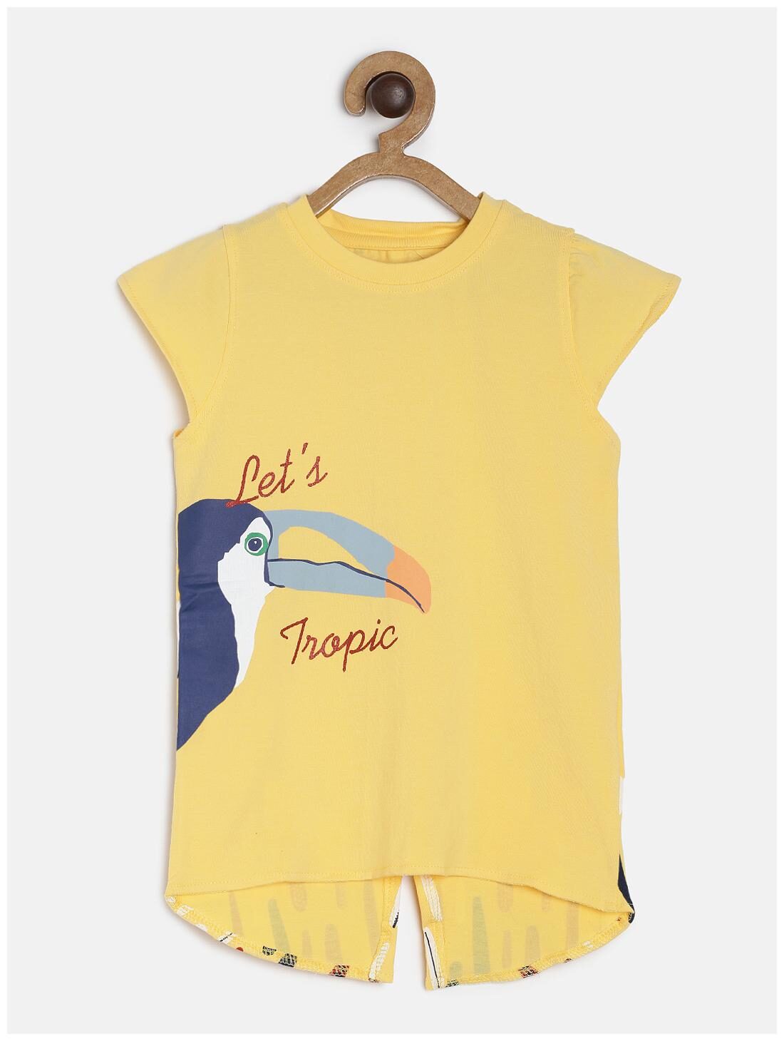 

Tales Stories Girl Cotton Printed T shirt - Yellow