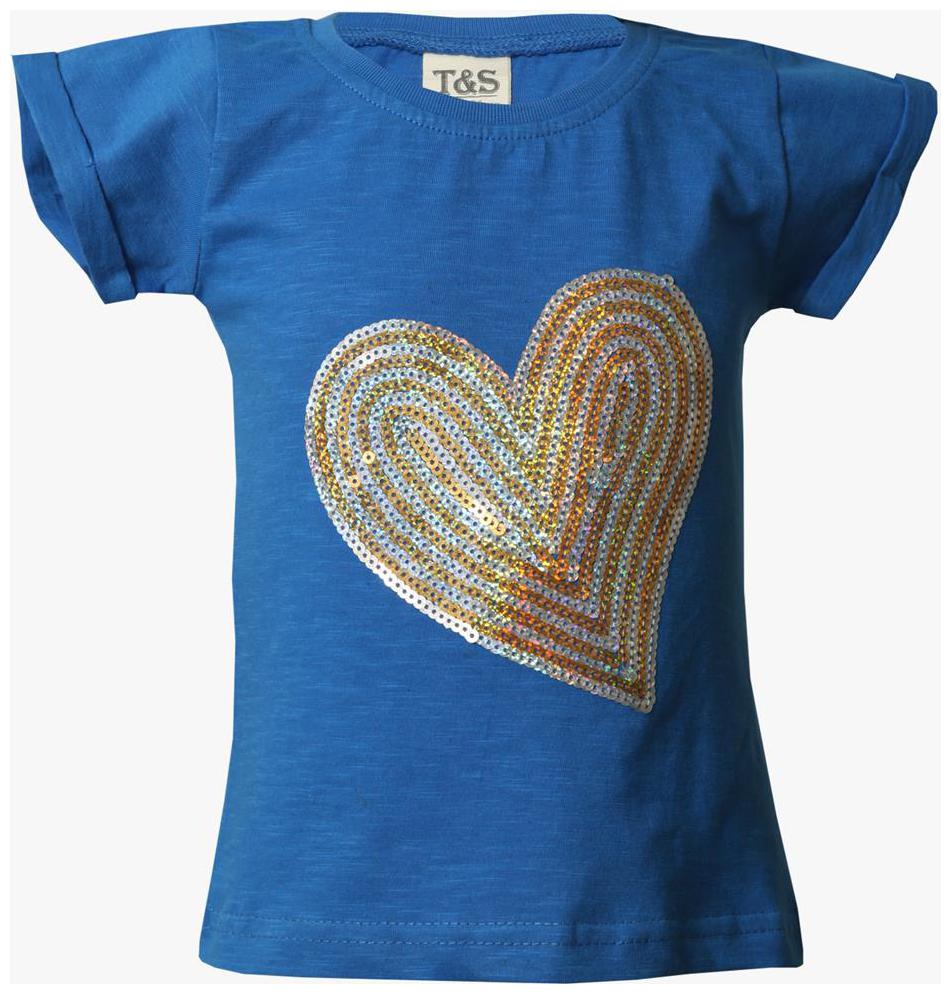 

Tales Stories Girl Cotton Solid T shirt - Blue