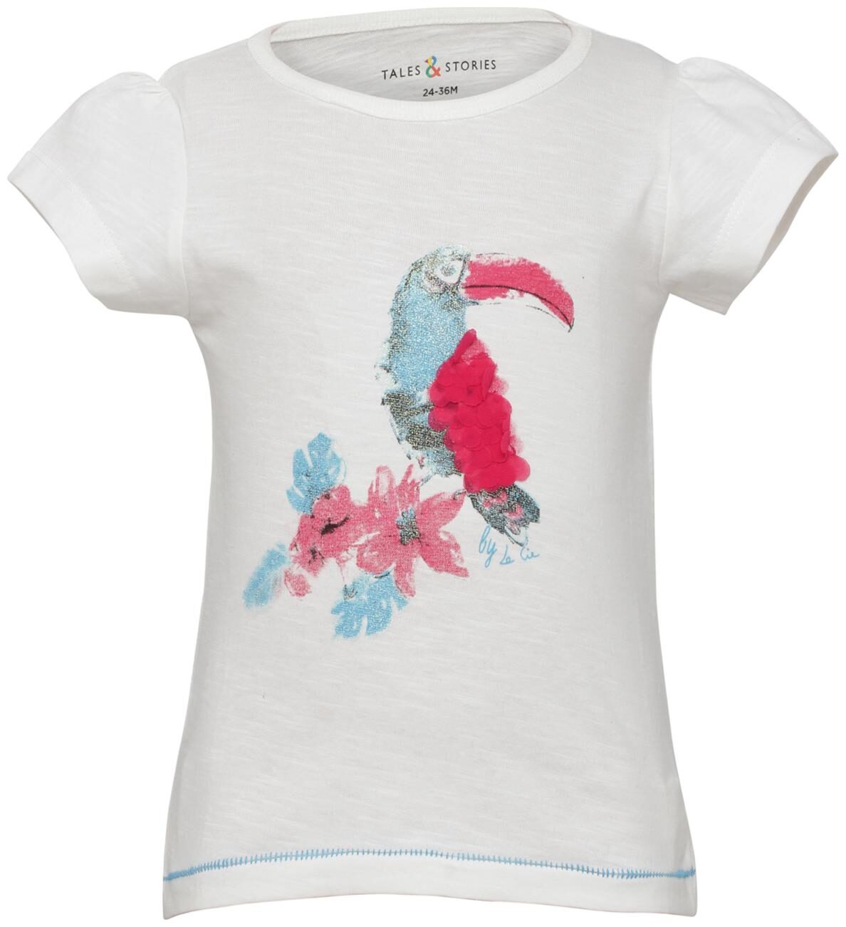 

Tales Stories Girl Cotton Printed T shirt - Grey