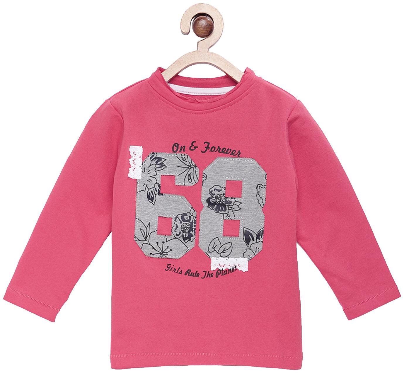 

Tales Stories Girl Cotton Printed T shirt - Pink