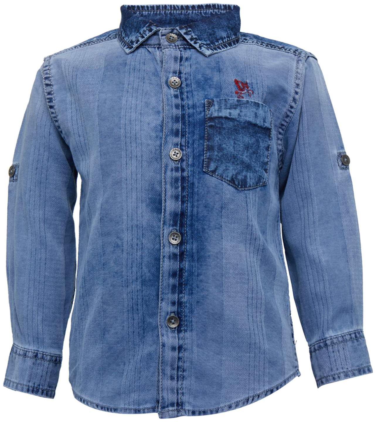 

Tales Stories Boy Cotton Solid Shirt Blue