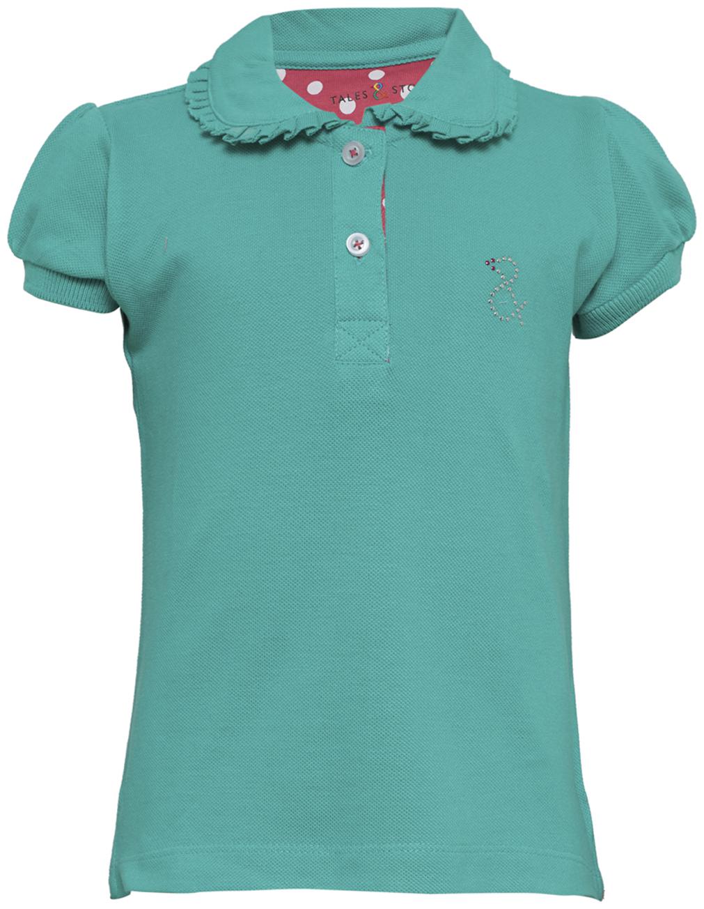 

Tales Stories Girl Cotton Solid T shirt - Green