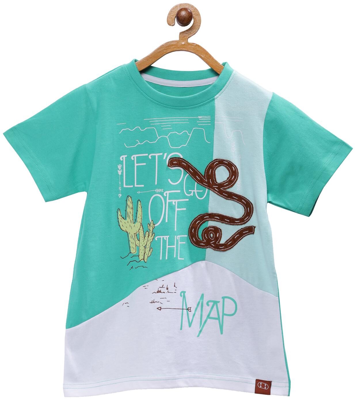 

Tales Stories Boy Cotton Printed T-shirt - Green
