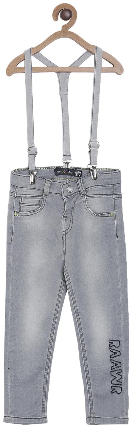 

Tales Stories Baby boy Cotton Solid Jeans - Grey