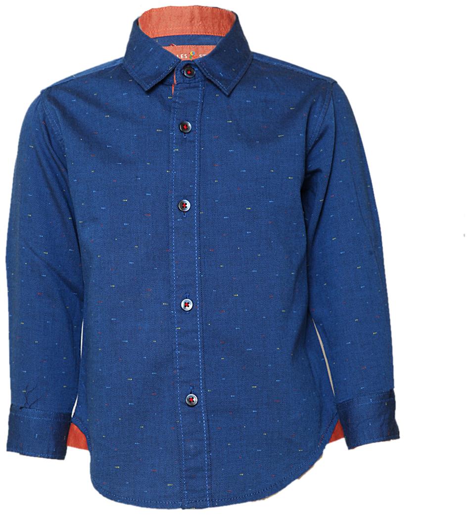 

Tales Stories Boy Cotton Solid Shirt Blue