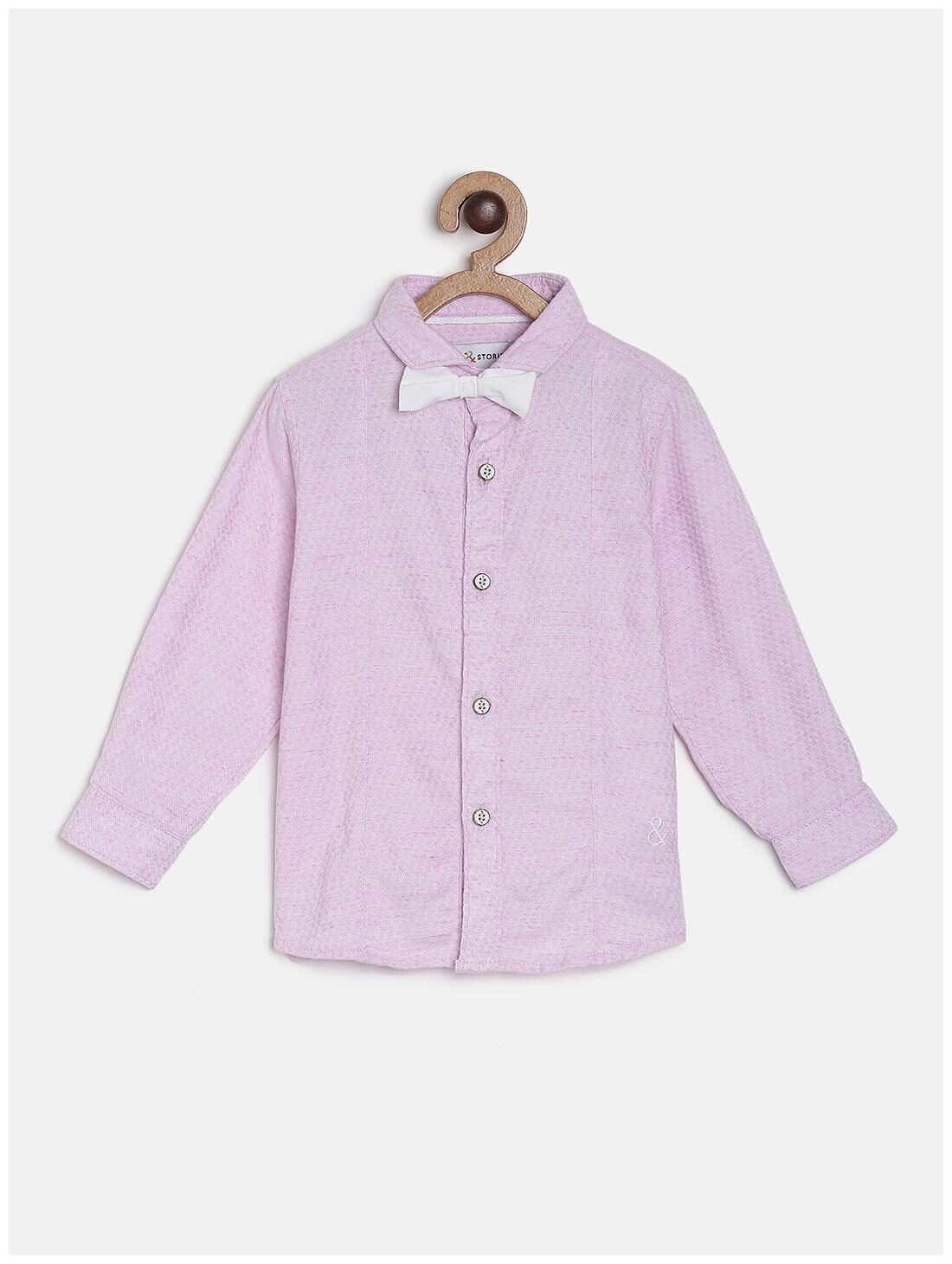 

Tales Stories Boy Cotton Printed Shirt Pink