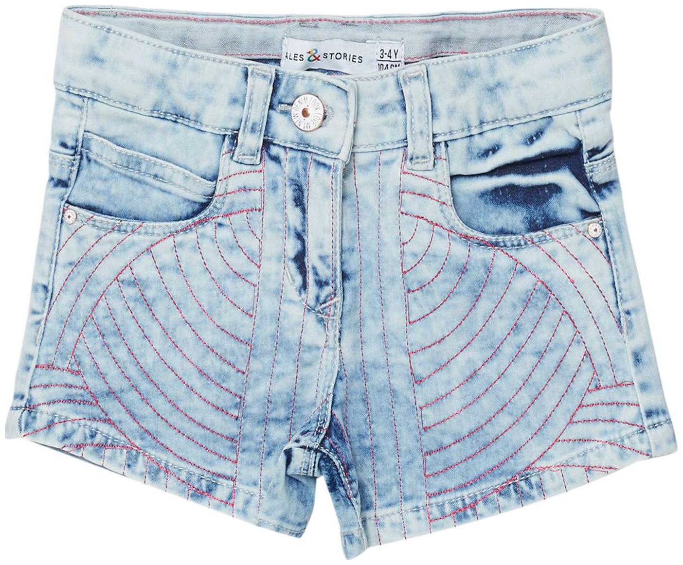 

Tales Stories Girl Cotton Floral Hot pants - Blue