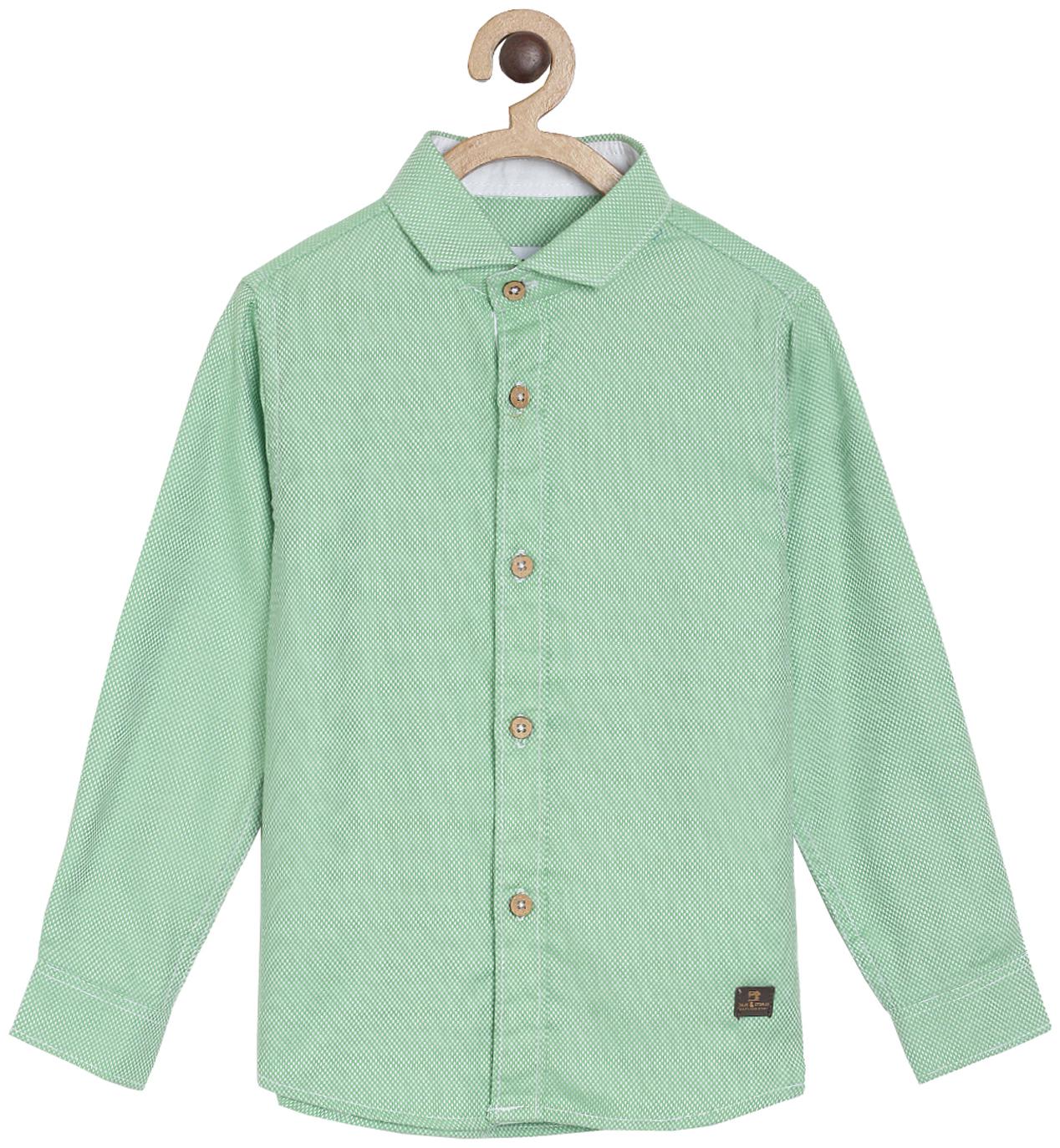 

Tales Stories Boy Cotton Printed Shirt Green
