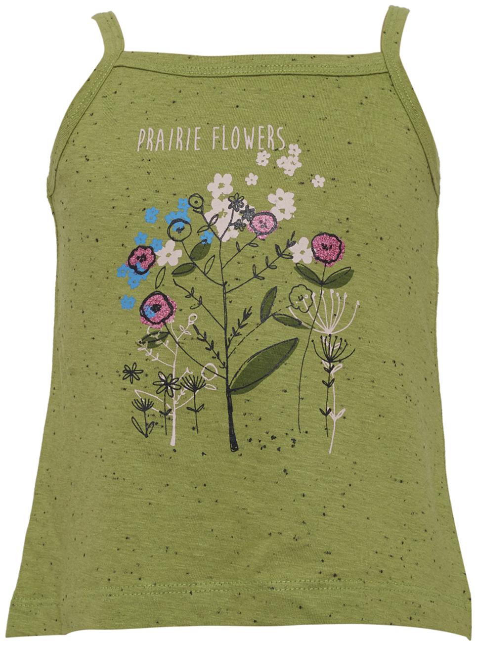 

Tales Stories Girl Cotton Floral Top - Green