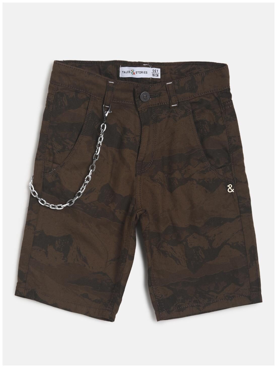 

Tales Stories Boy Printed Shorts 3 4ths - Brown