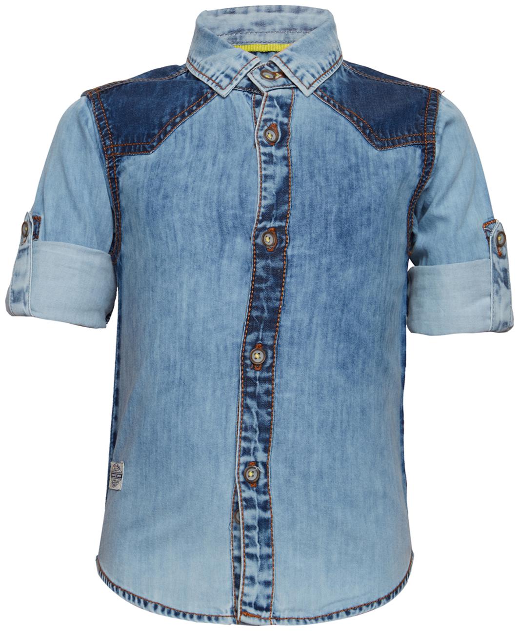 

Tales Stories Boy Cotton Solid Shirt Blue