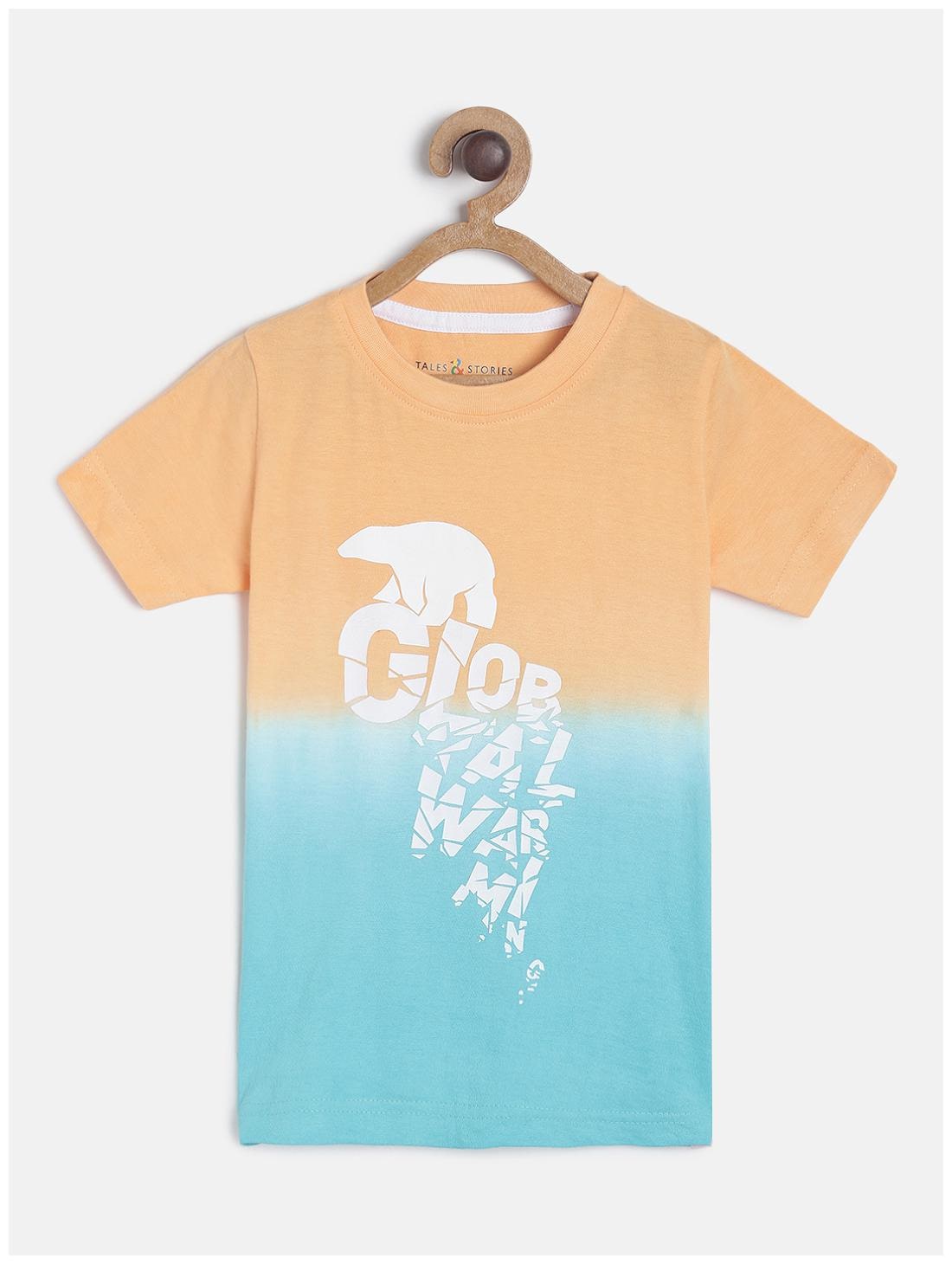 

Tales Stories Cotton Colorblocked T shirt for Baby Boy - Pink