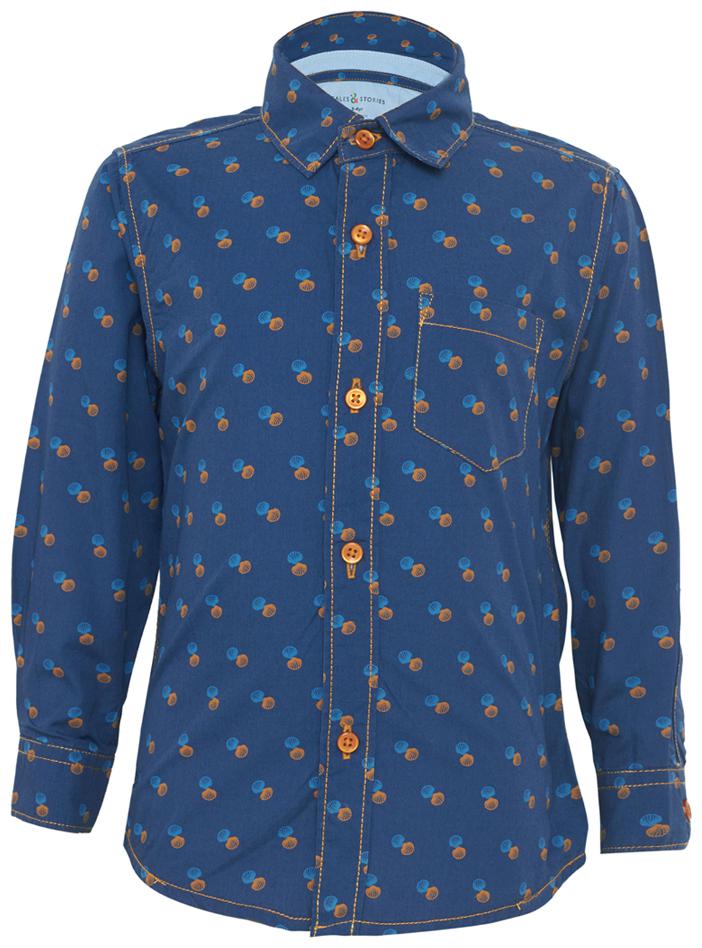 

Tales Stories Boy Cotton Printed Shirt Blue