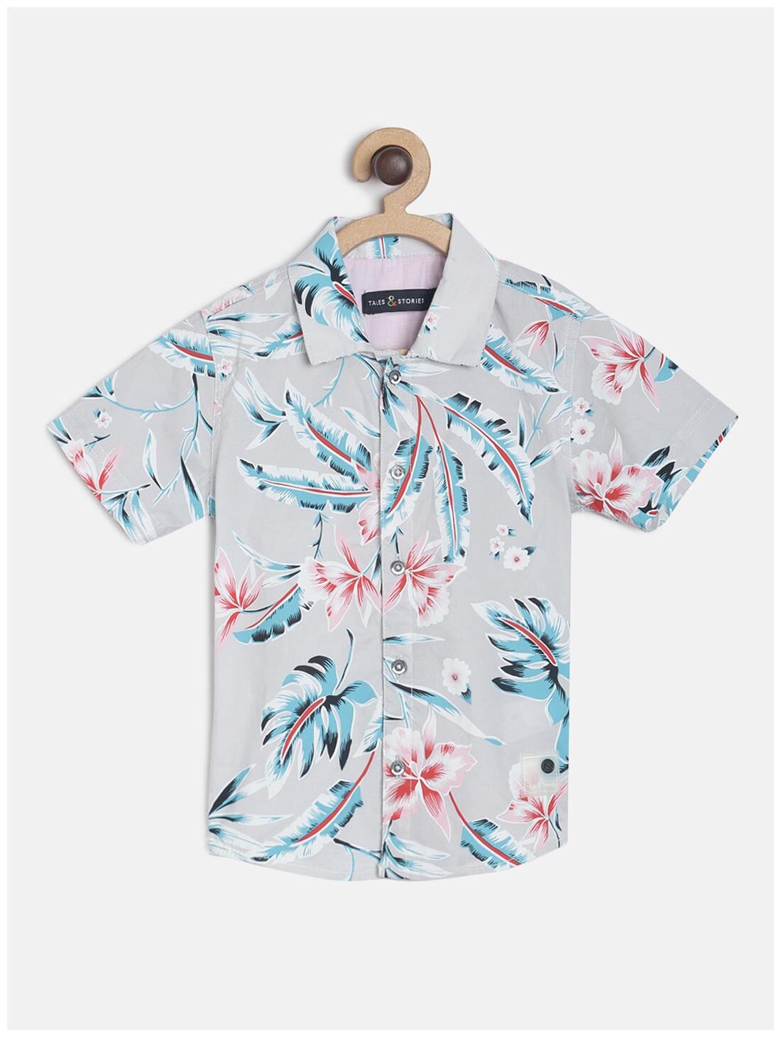

Tales Stories Boy Cotton Floral Shirt Multi
