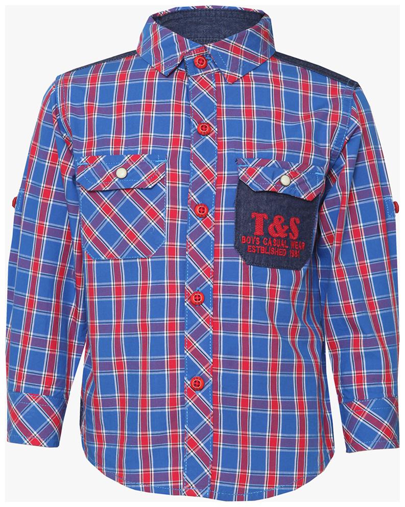 

Tales Stories Cotton Solid Shirt for Baby Boy - Blue
