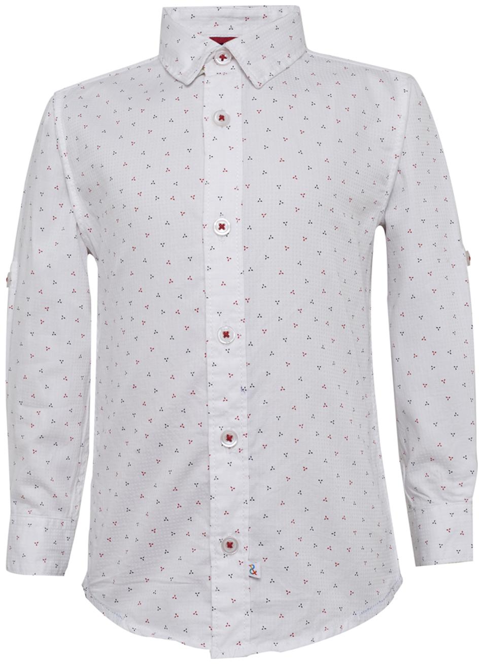

Tales Stories Boy Cotton Polka dots Shirt White