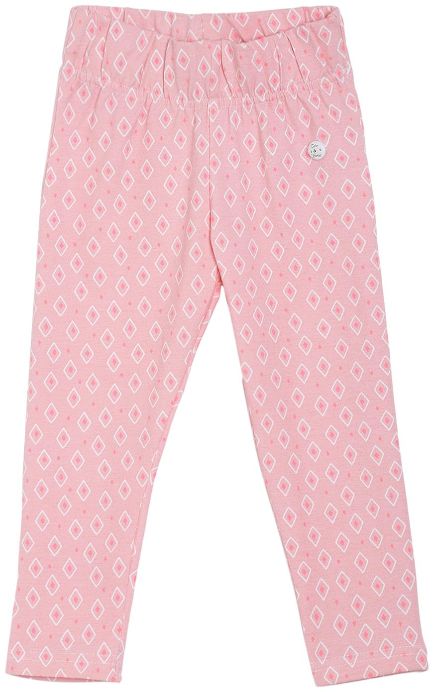 

Tales Stories Baby girl Cotton Printed Leggings - Pink