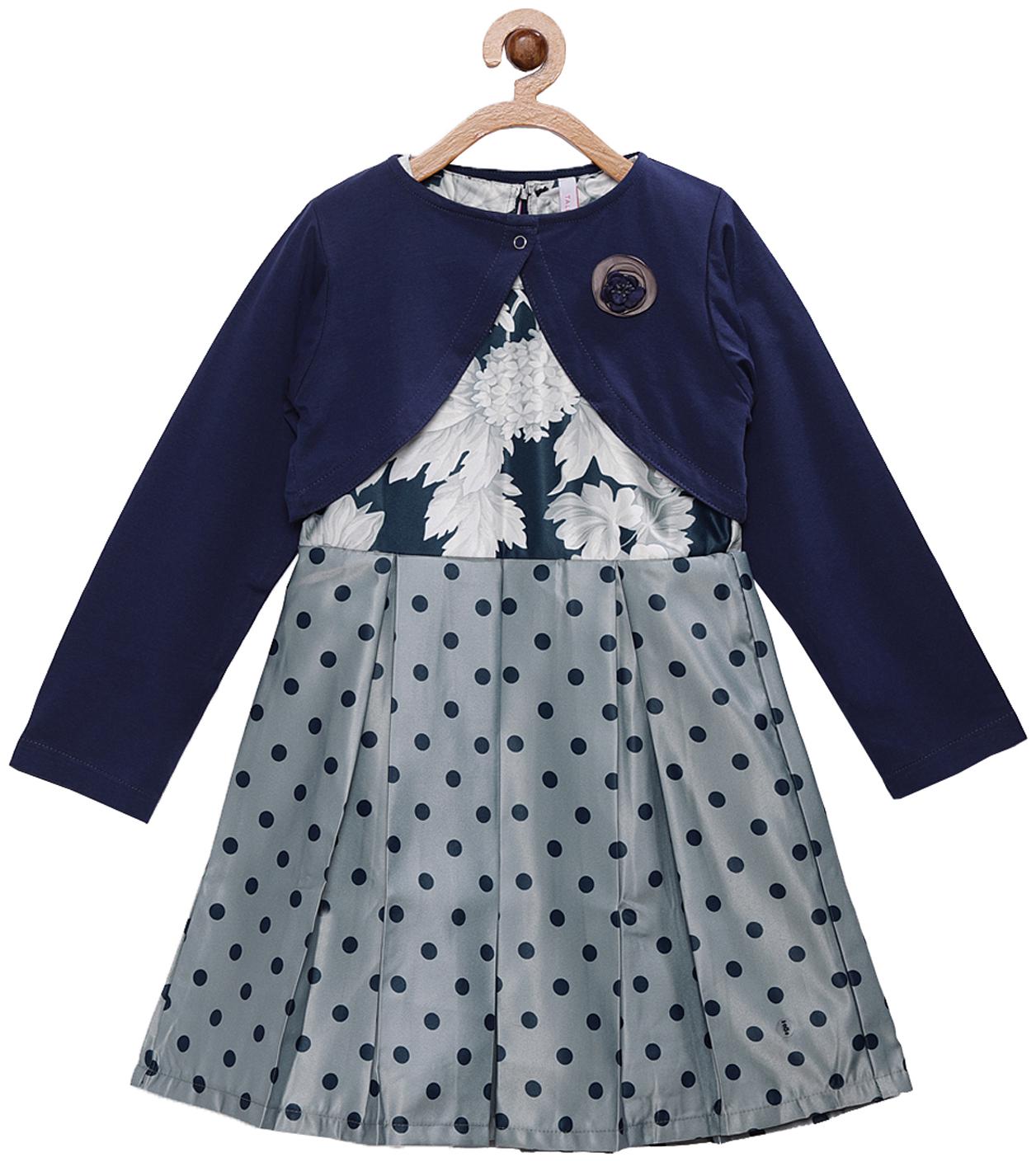 

Tales Stories Blue Cotton Full Sleeves Midi Princess Frock ( Pack of 2 )