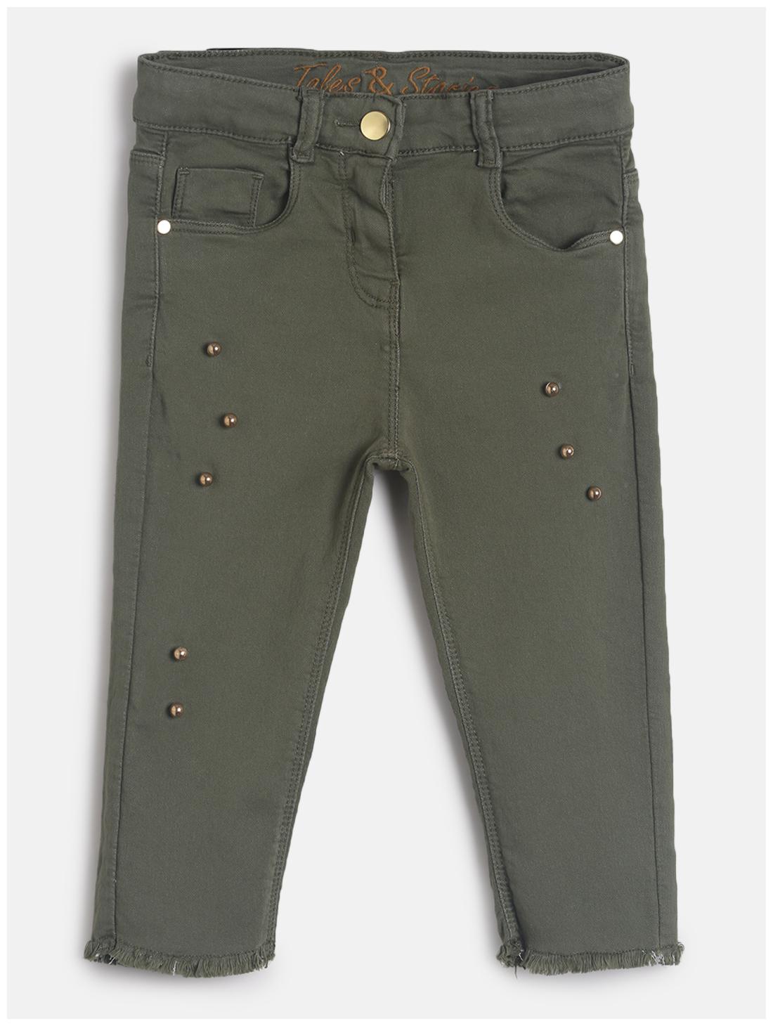 

Tales Stories Baby girl Cotton blend Solid Capri - Green