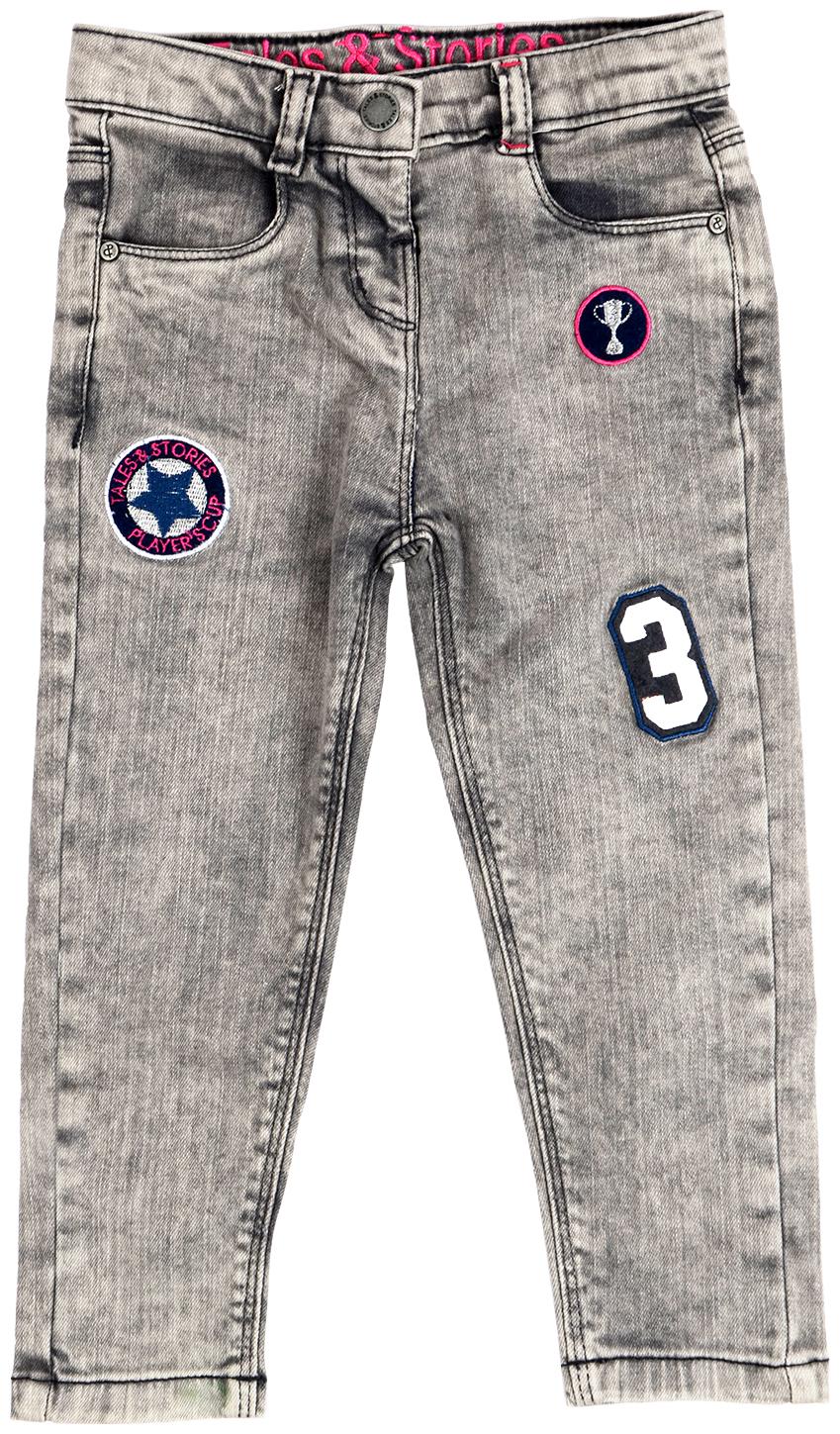 

Tales Stories Baby girl Denim Solid Jeans - Grey