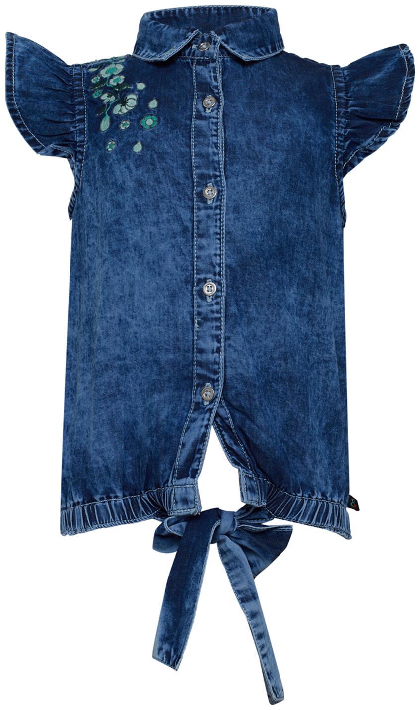 

Tales Stories Girl Cotton Solid Top - Blue