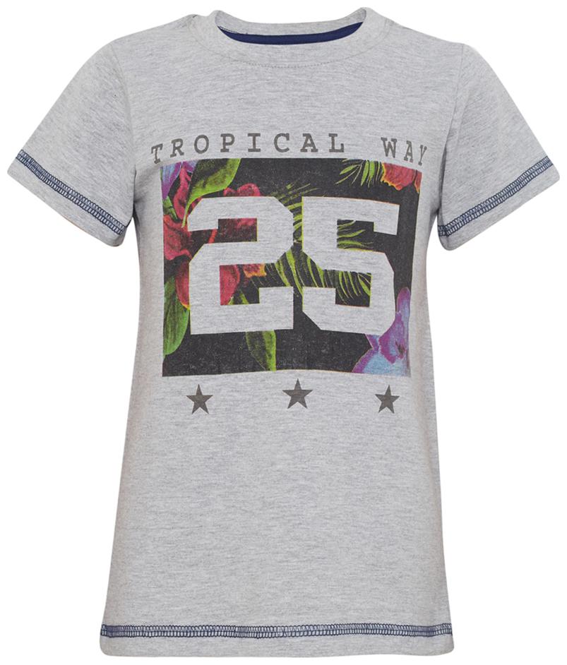

Tales Stories Boy Cotton Solid T-shirt - Grey