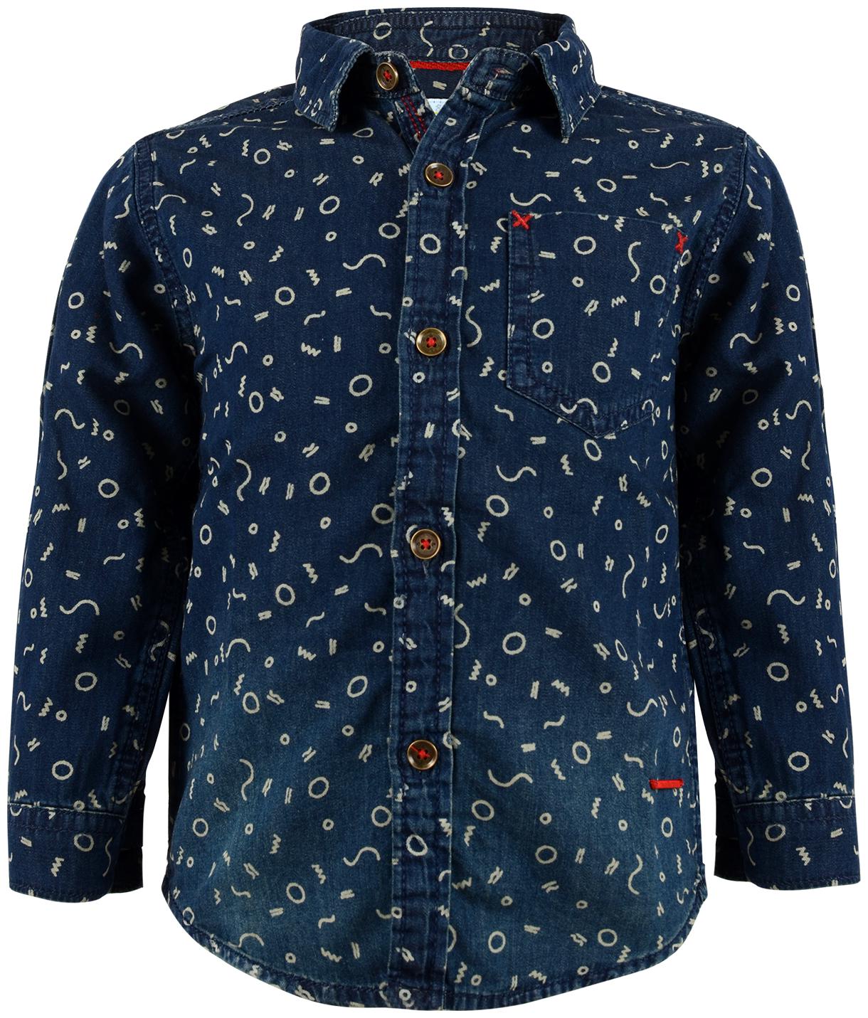 

Tales Stories Boy Cotton Printed Shirt Blue