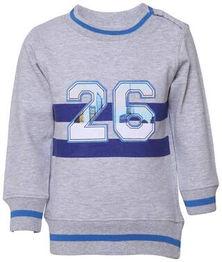 Tales & Stories Boy Cotton Solid Sweatshirt - Grey