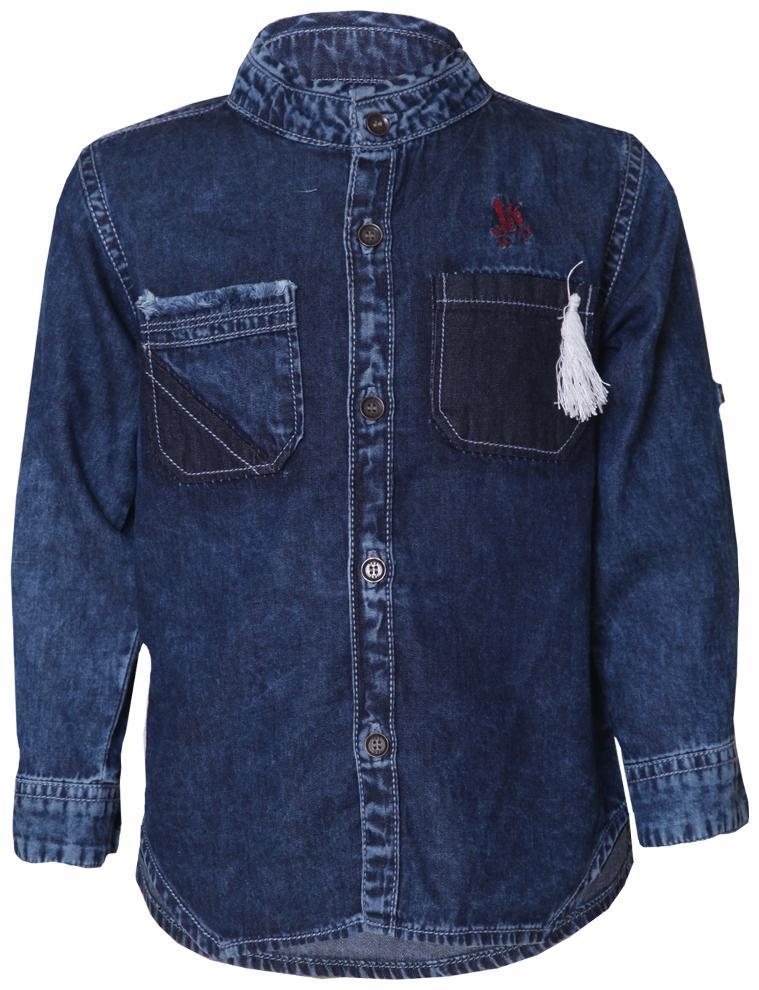 

Tales Stories Denim Solid Shirt for Baby Boy - Blue