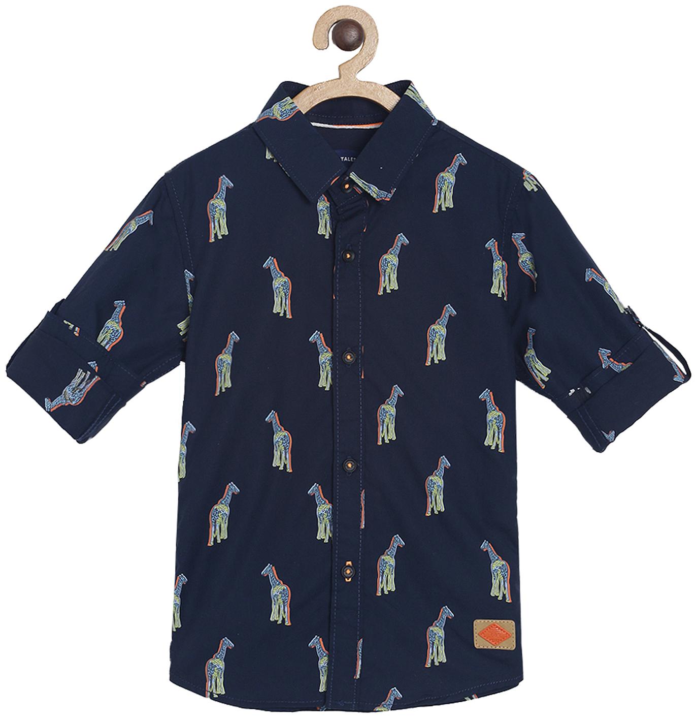 

Tales Stories Cotton Printed Shirt for Baby Boy - Blue
