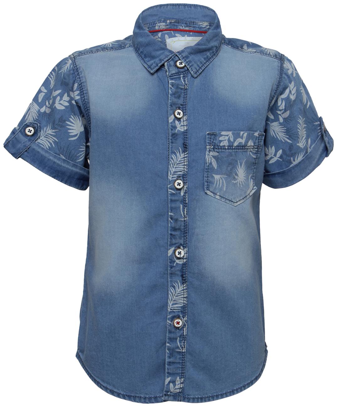 

Tales Stories Boy Cotton Solid Shirt Blue