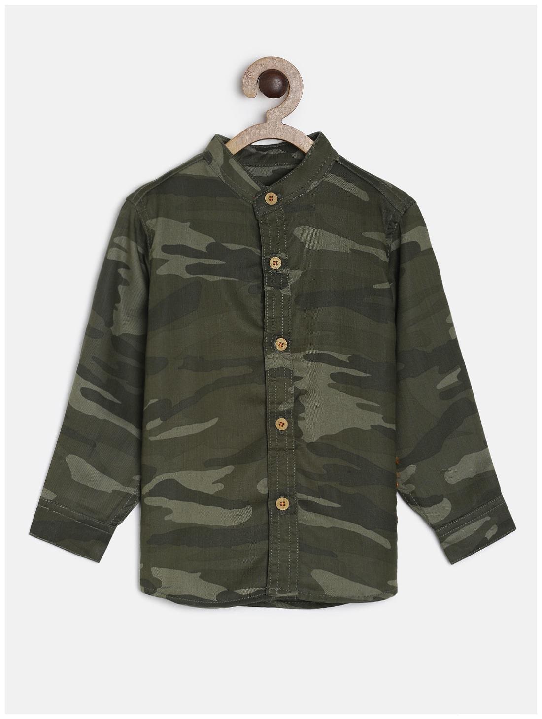 

Tales Stories Boy Cotton Printed Shirt Green