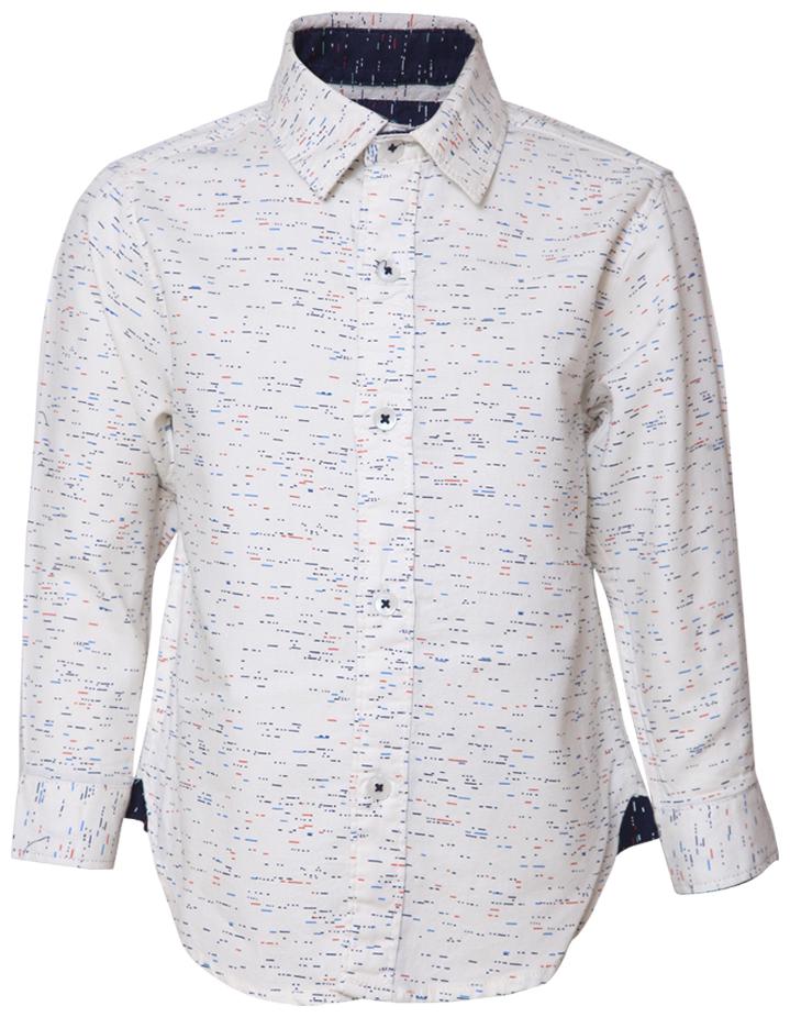 

Tales Stories Boy Cotton Solid Shirt White