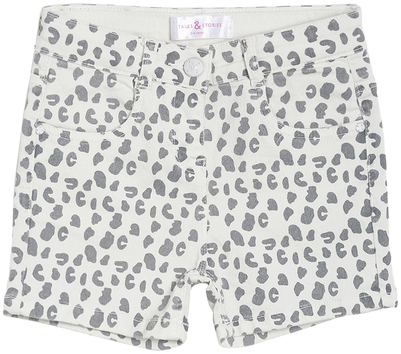 

Tales Stories Baby girl Cotton Printed Shorts - Grey