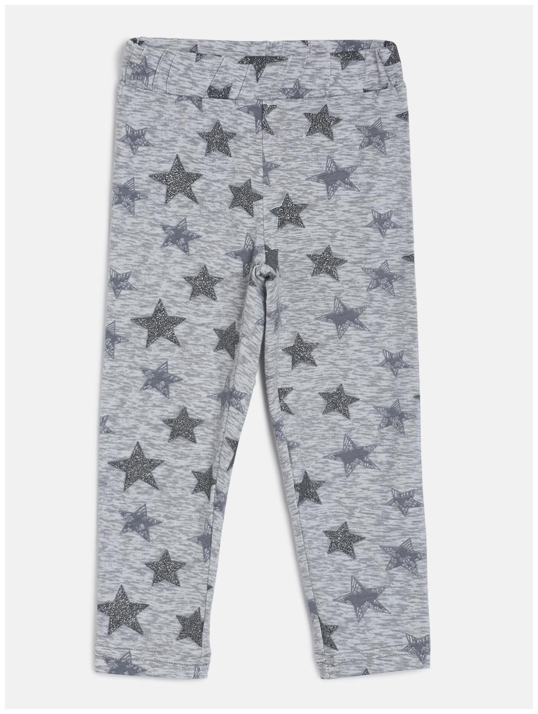 

Tales Stories Baby girl Cotton Printed Leggings - Grey
