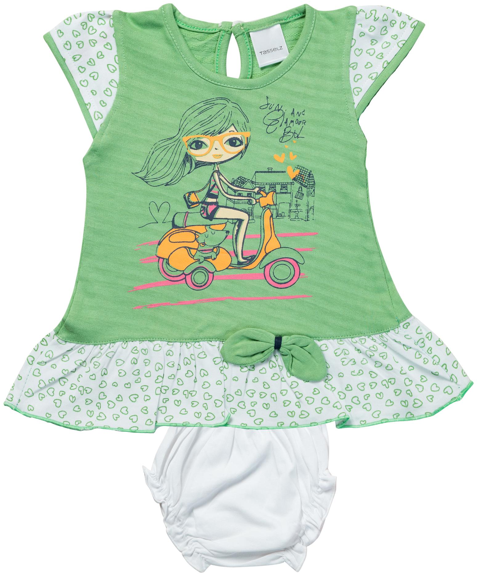 

Tasselz Baby girl Top bottom set - Green